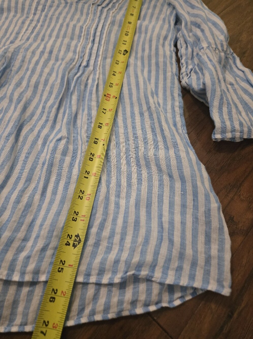 Lilly Pulitzer Hollie Linen Tunic Lunar Blue Bimini Stripe XS - Picture 4 of 6